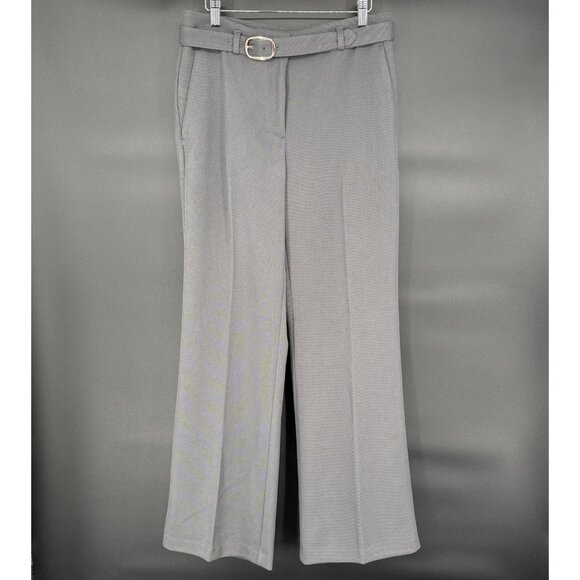 NWT Ann Taylor Women's Belted Boot Dress Pants Size 6 Gray Boot Cut Professional - Picture 1 of 11